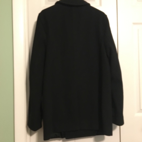 ☘️EXPRESS Wool Black Double Breasted Peacoat☘️ - Picture 2 of 6